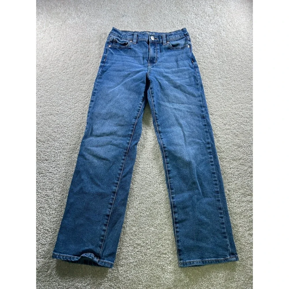 Jordache Girls Jeans Size 12 Medium‎ Enzyme Straight Fit Adjustable Waist